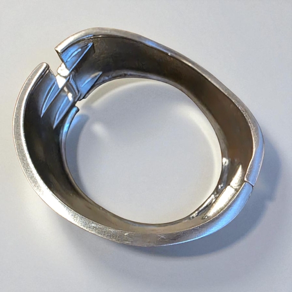 Silver Metallic Cuff Bracelet - Picture 3 of 4